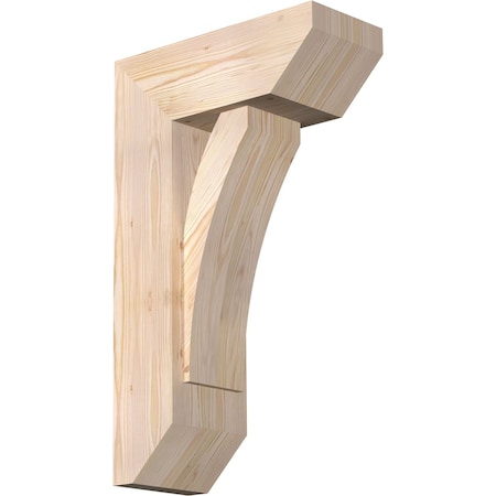 Ekena Millwork Thorton Slat Smooth Bracket w/ Offset Brace, Douglas Fir, 7 1/2"W x 18"D x 30"H BKT0806X18X30THR06SDF
